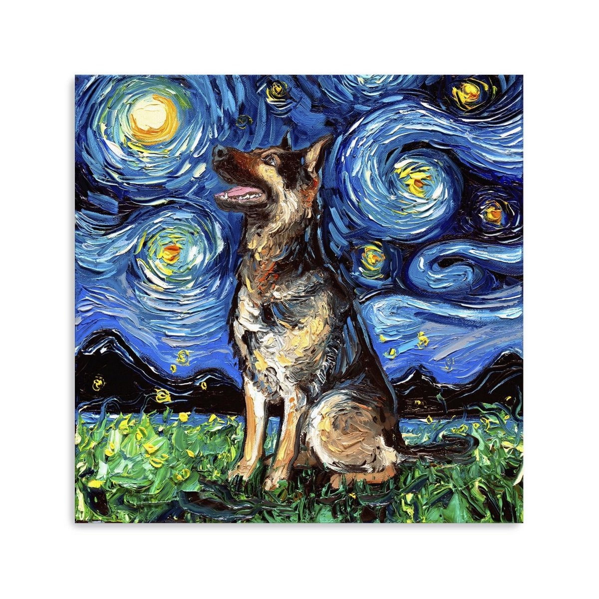 German Sheperd Forward Canvas Wall Art - Lumaprints - Dogs by Modest Hut