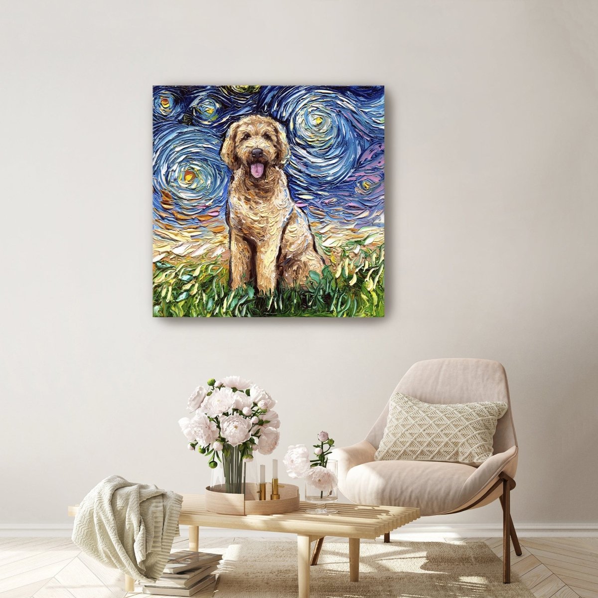 Goldendoodle Canvas Wall Art - Lumaprints - Dogs by Modest Hut