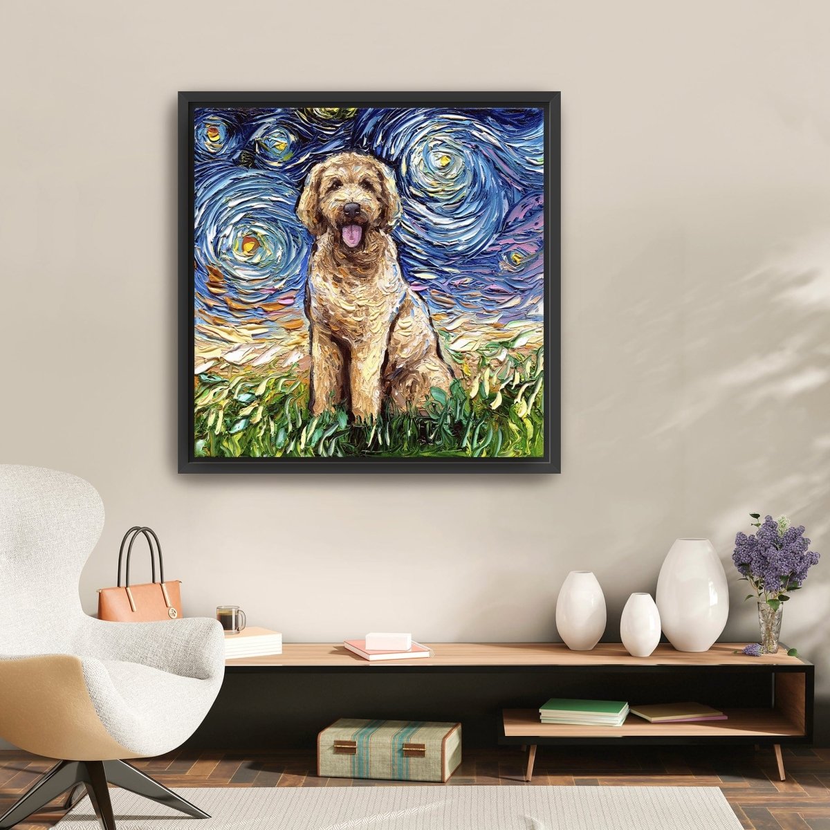 Goldendoodle Canvas Wall Art - Lumaprints - Dogs by Modest Hut