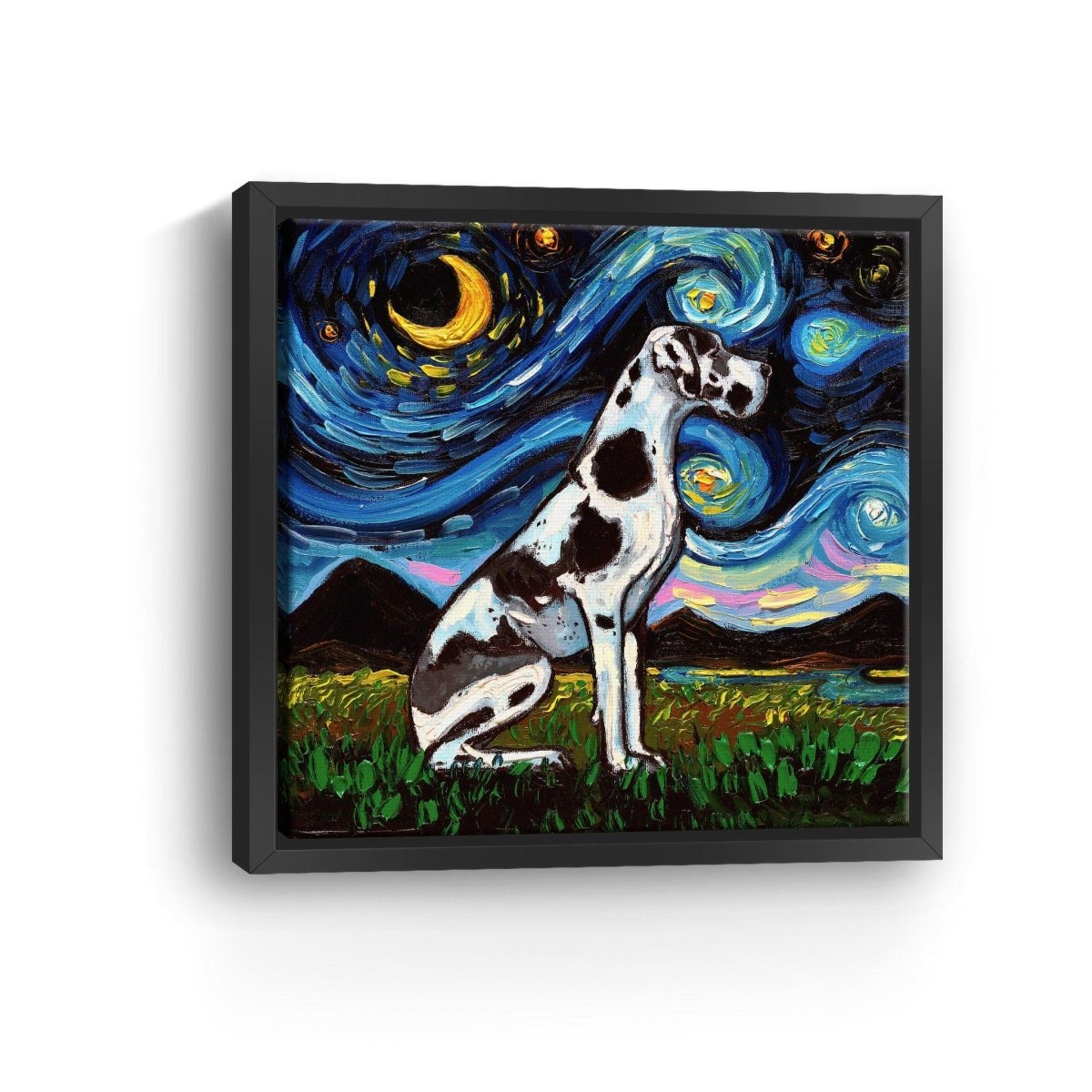 Great Dane Harlequin Canvas Wall Art - Lumaprints - Dogs by Modest Hut