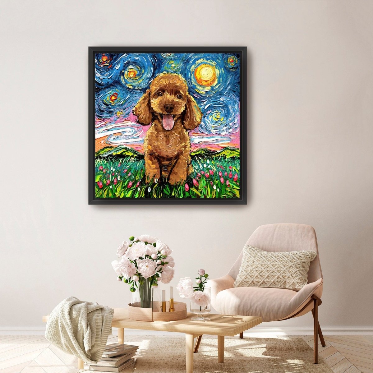 Poodleapricot Canvas Wall Art - Lumaprints - Dogs by Modest Hut