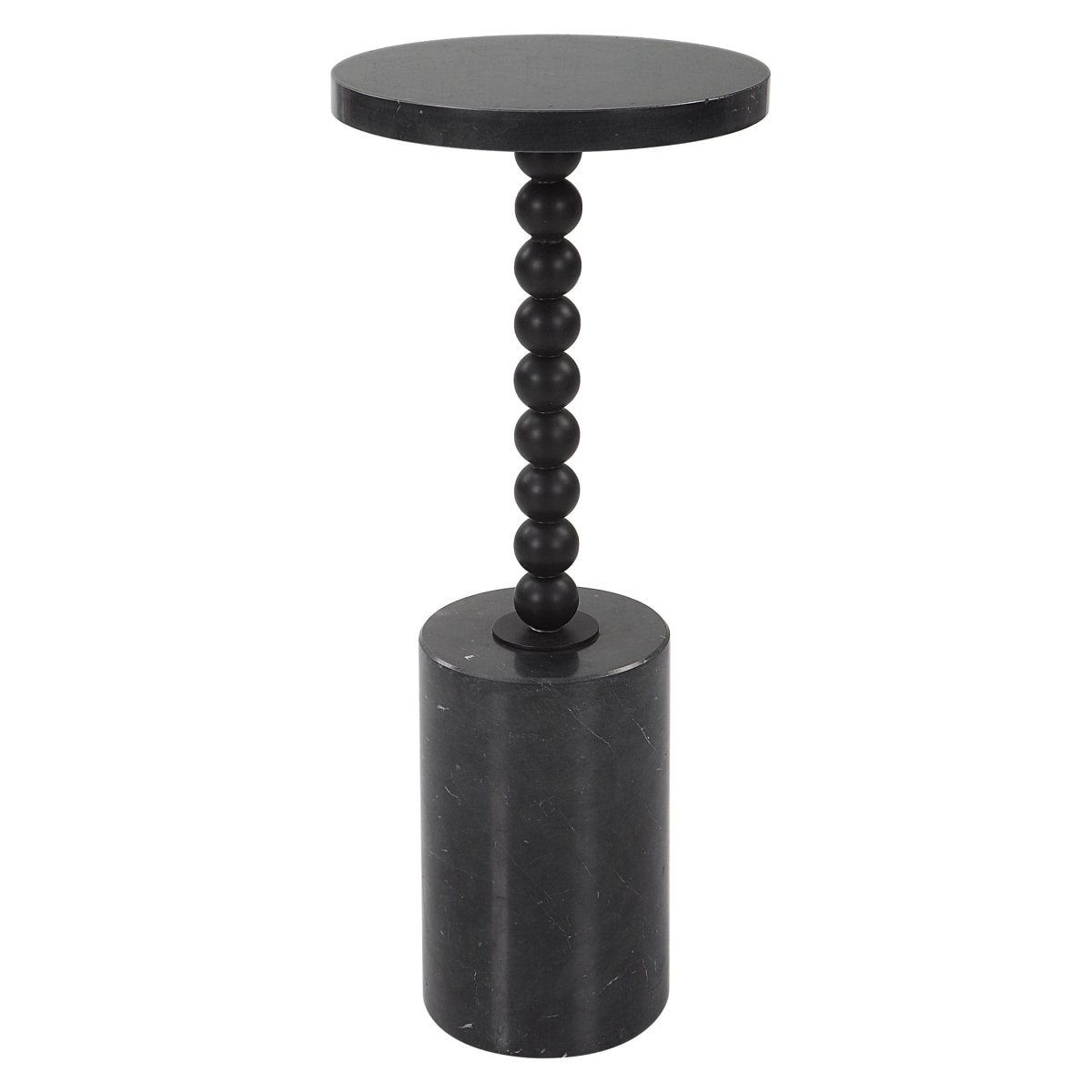 Bead Black Marble Drink Table - Uttermost - Drink Tables by Modest Hut