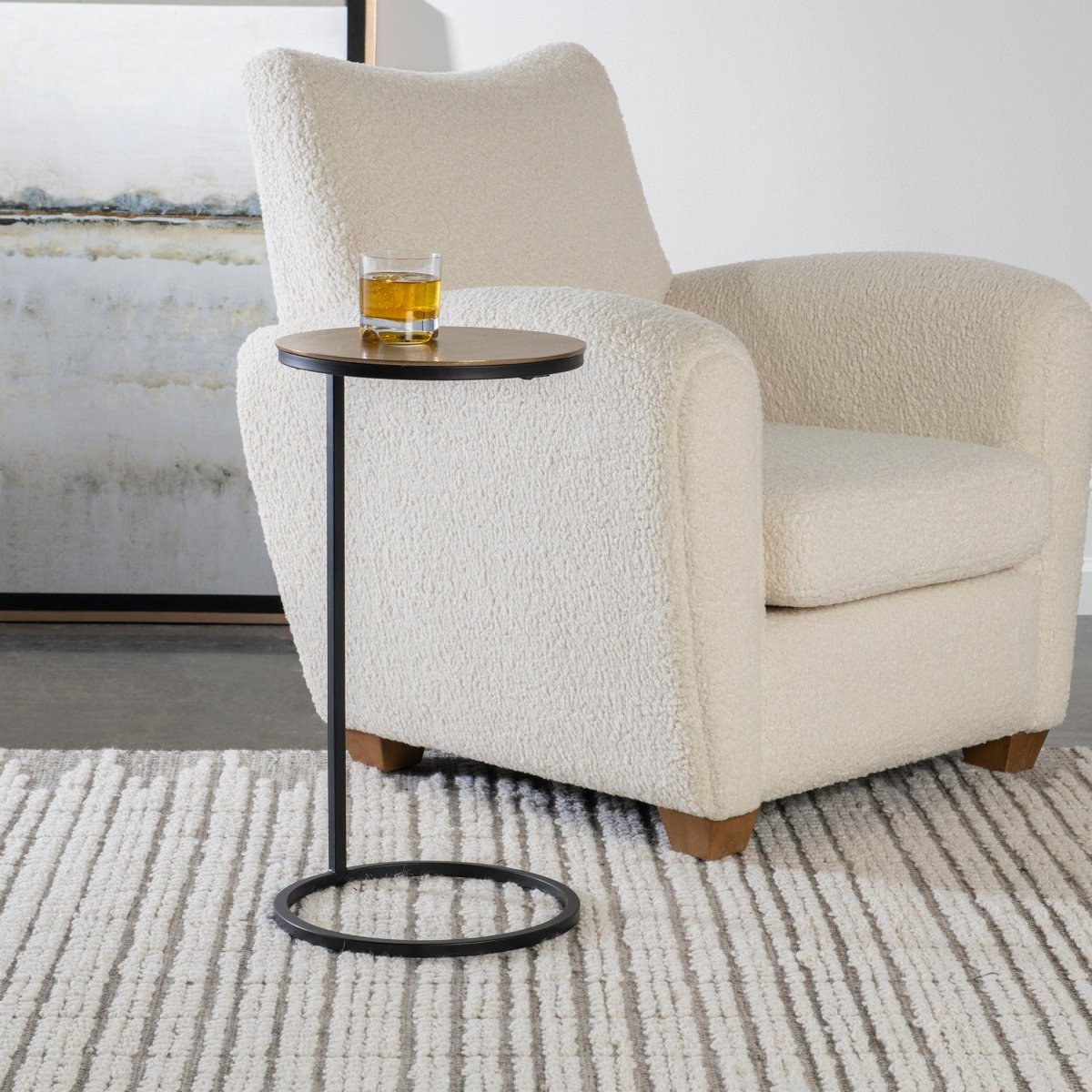 Brunei Gold Accent/Drink Table - Uttermost - Drink Tables by Modest Hut