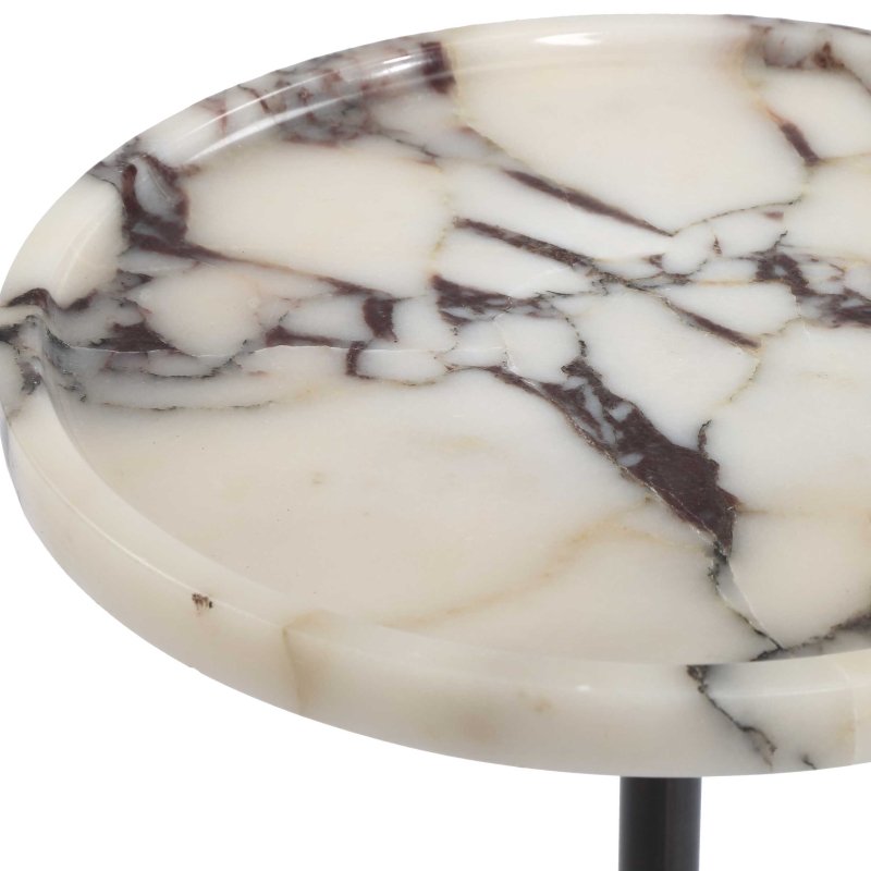 Brunson White Marble Drink Table - Accent Tables