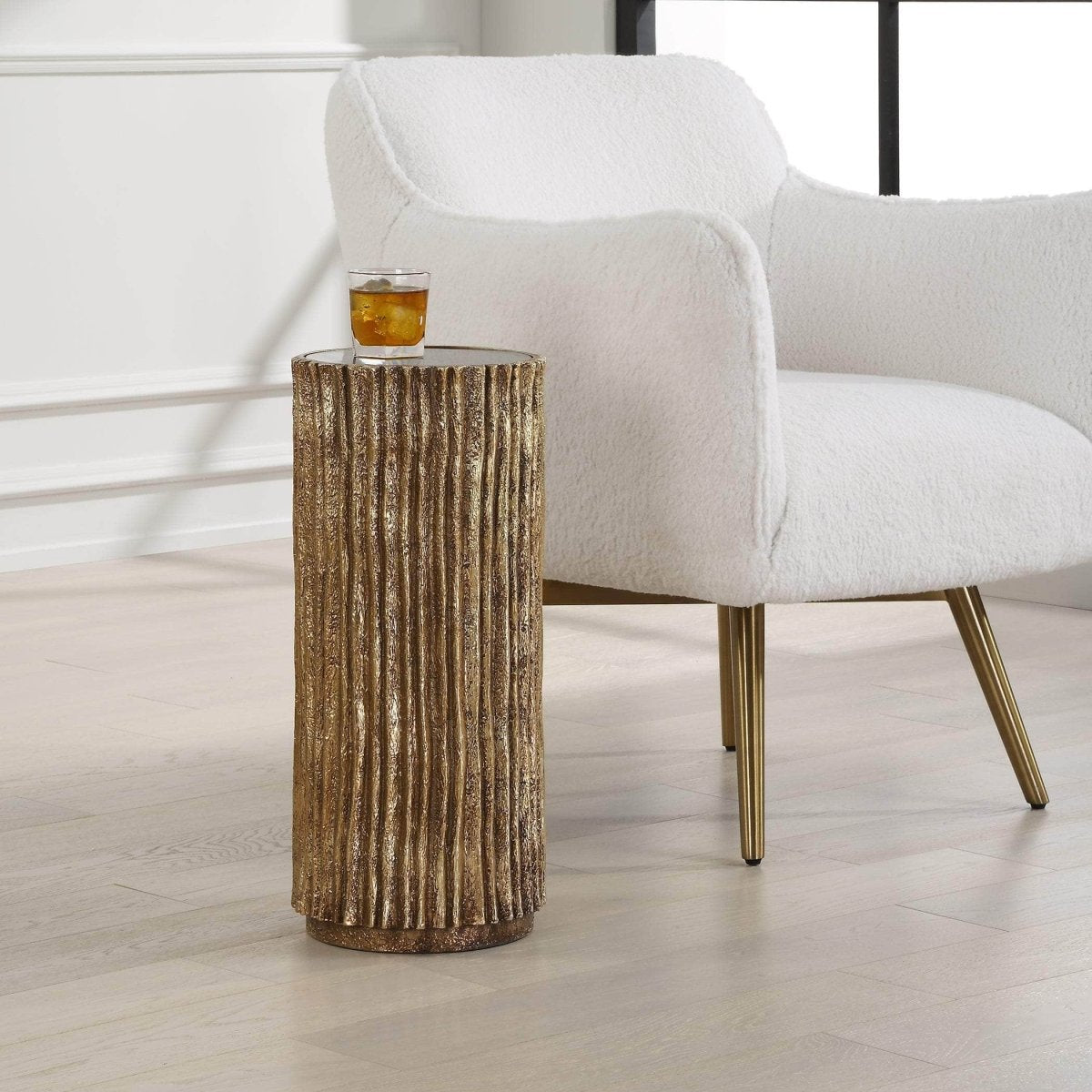 Echo Brass Drink Table - Uttermost - Drink Tables by Modest Hut