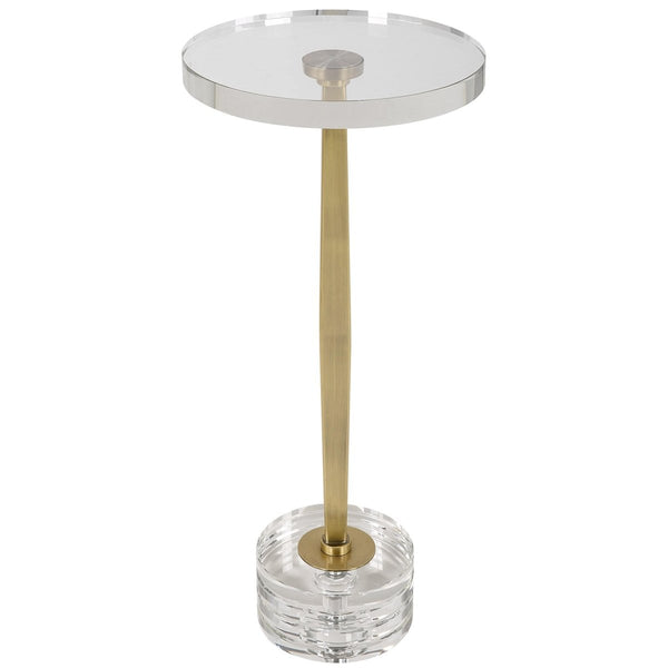 Groove Crystal Drink Table - Uttermost - Drink Tables by Modest Hut