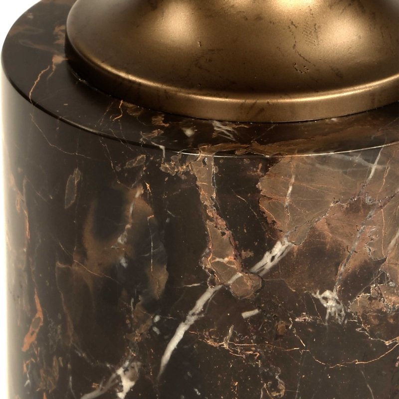Karnes Dark Marble Drink Table - Accent Tables