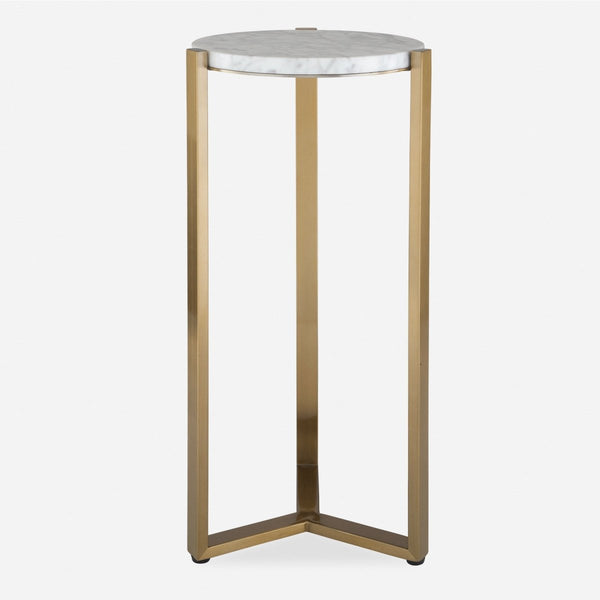 Pietra Carrara Marble Drink Table - Uttermost - Drink Tables by Modest Hut