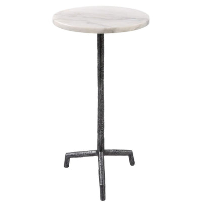 Puritan White Marble Drink Table - Uttermost - Drink Tables by Modest Hut