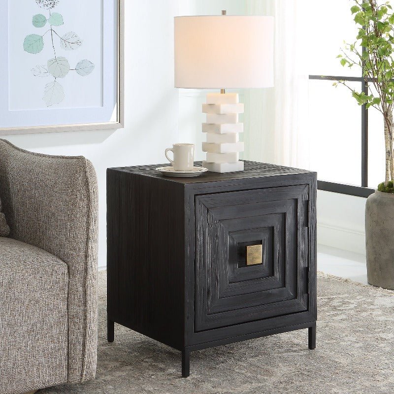 Aiken Geometric Cabinet / End Table - Uttermost - End Tables by Modest Hut