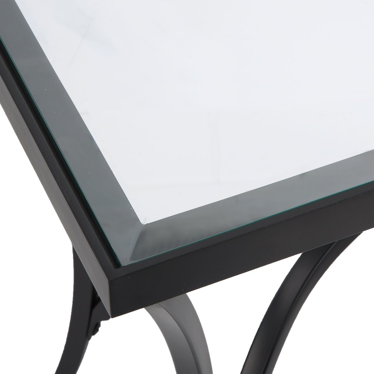 Alayna Black Metal & Glass End Table - Uttermost - End Tables by Modest Hut