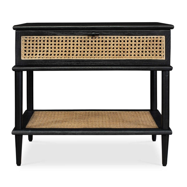 Coast Black Rattan Side Table - Uttermost - End Tables by Modest Hut