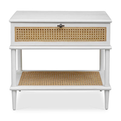 Coast White Rattan Side Table - Uttermost - End Tables by Modest Hut
