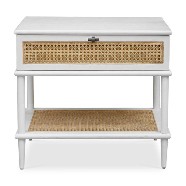Coast White Rattan Side Table - Uttermost - End Tables by Modest Hut