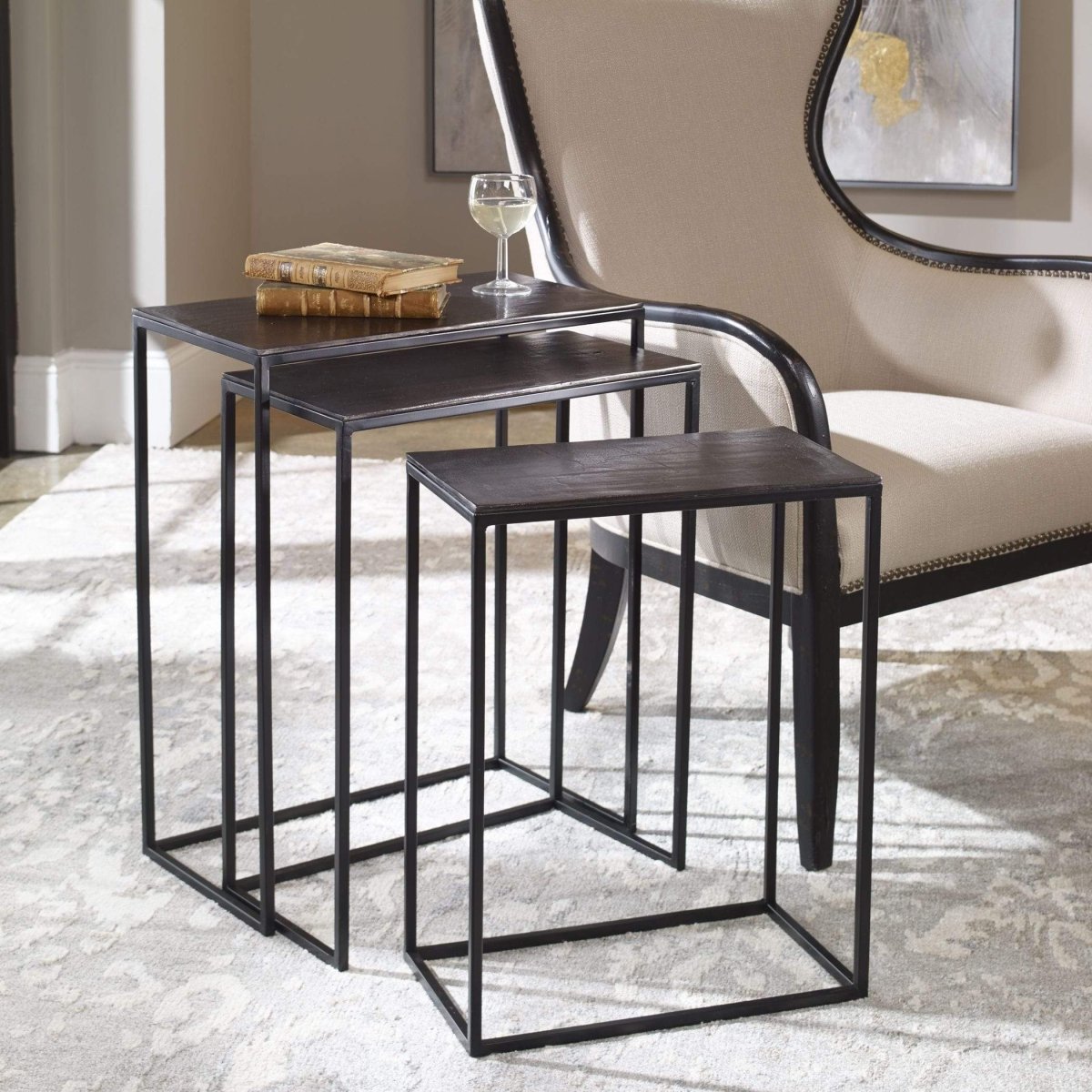 Coreene Nesting Tables - Uttermost - End Tables by Modest Hut