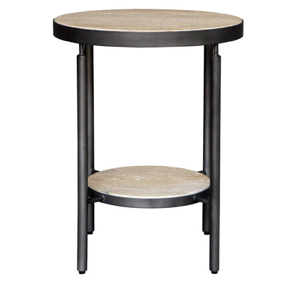 Dauntless Travertine Side Table - Uttermost - End Tables by Modest Hut