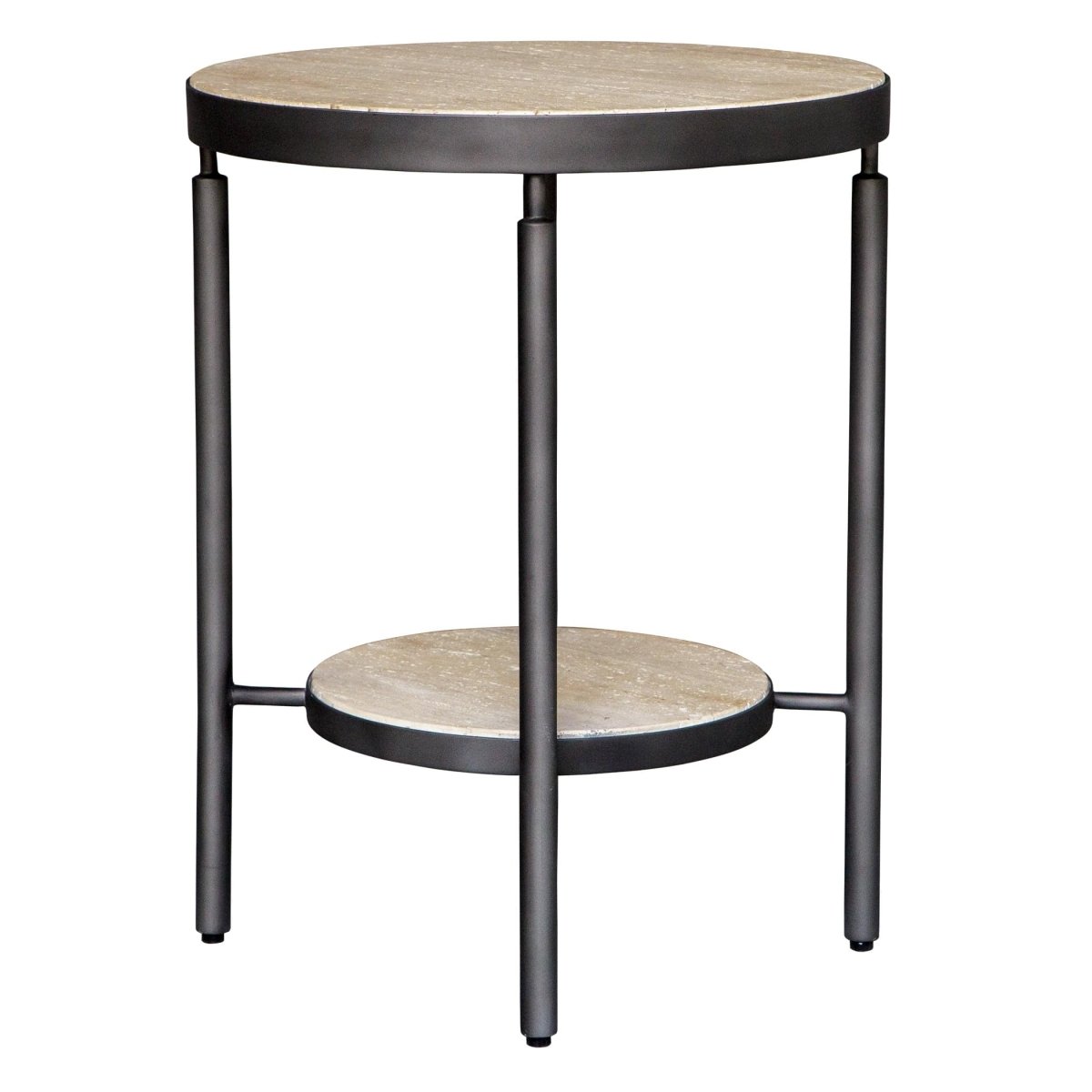 Dauntless Travertine Side Table - Uttermost - End Tables by Modest Hut