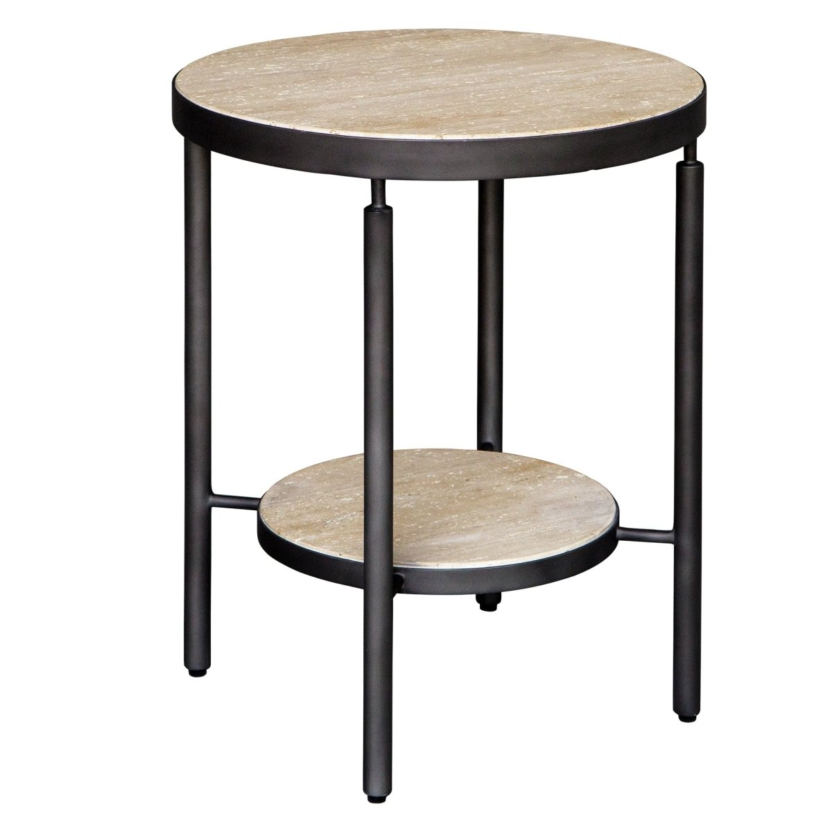 Dauntless Travertine Side Table - Uttermost - End Tables by Modest Hut