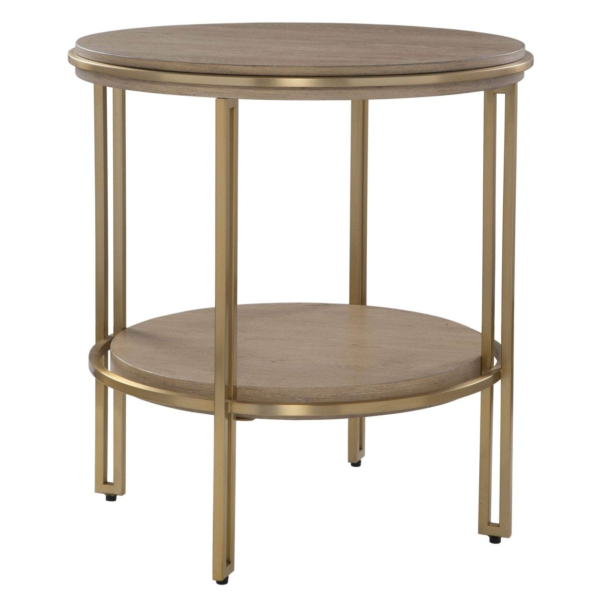 Elise Round Brass Side Table - Uttermost - End Tables by Modest Hut