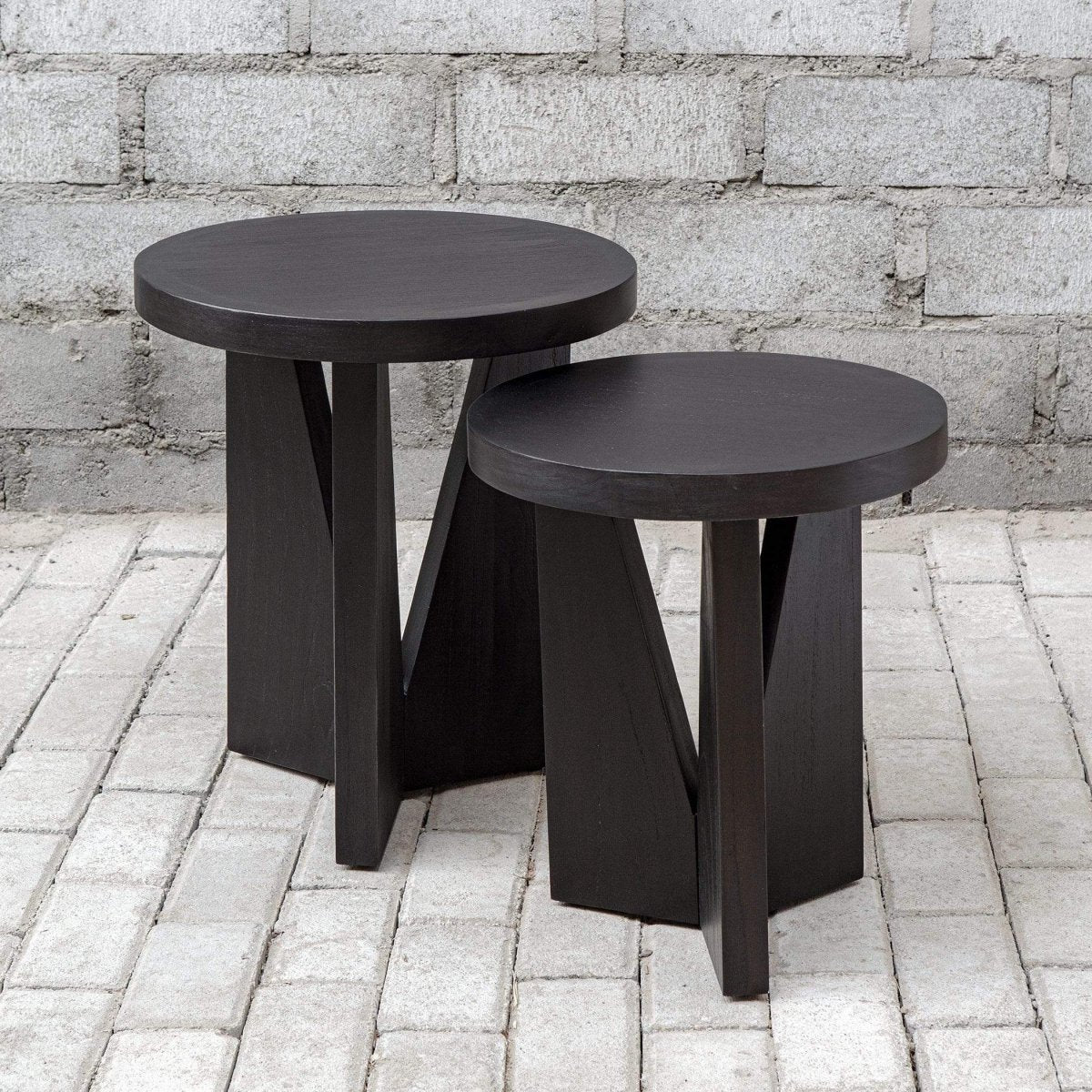 Nadette Modern Nesting Tables - Uttermost - End Tables by Modest Hut