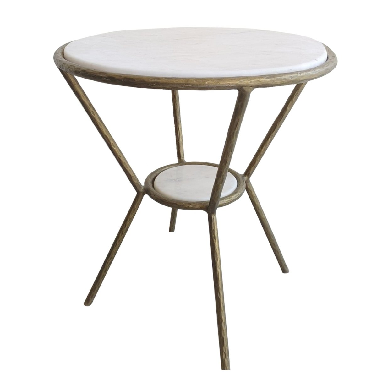 Refuge Round White Side Table - Uttermost - End Tables by Modest Hut