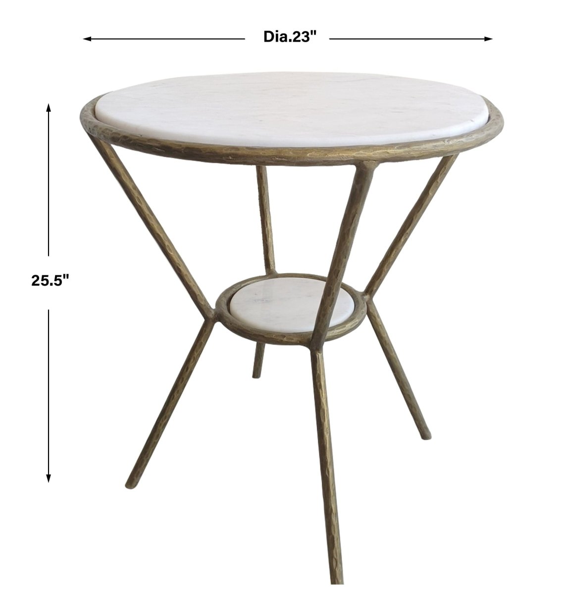 Refuge Round White Side Table - Uttermost - End Tables by Modest Hut