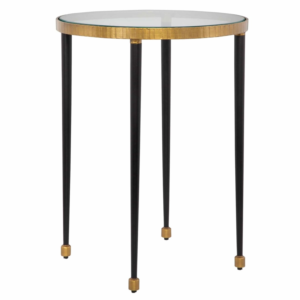 Stiletto Antique Gold Side Table - Uttermost - End Tables by Modest Hut