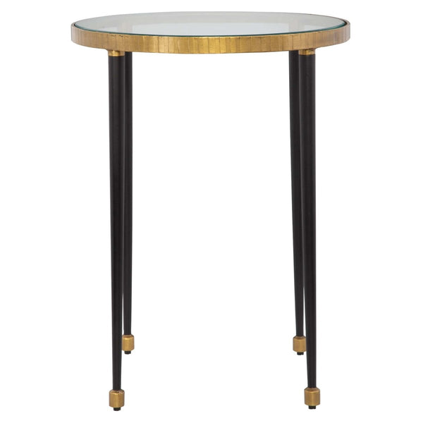 Stiletto Antique Gold Side Table - Uttermost - End Tables by Modest Hut