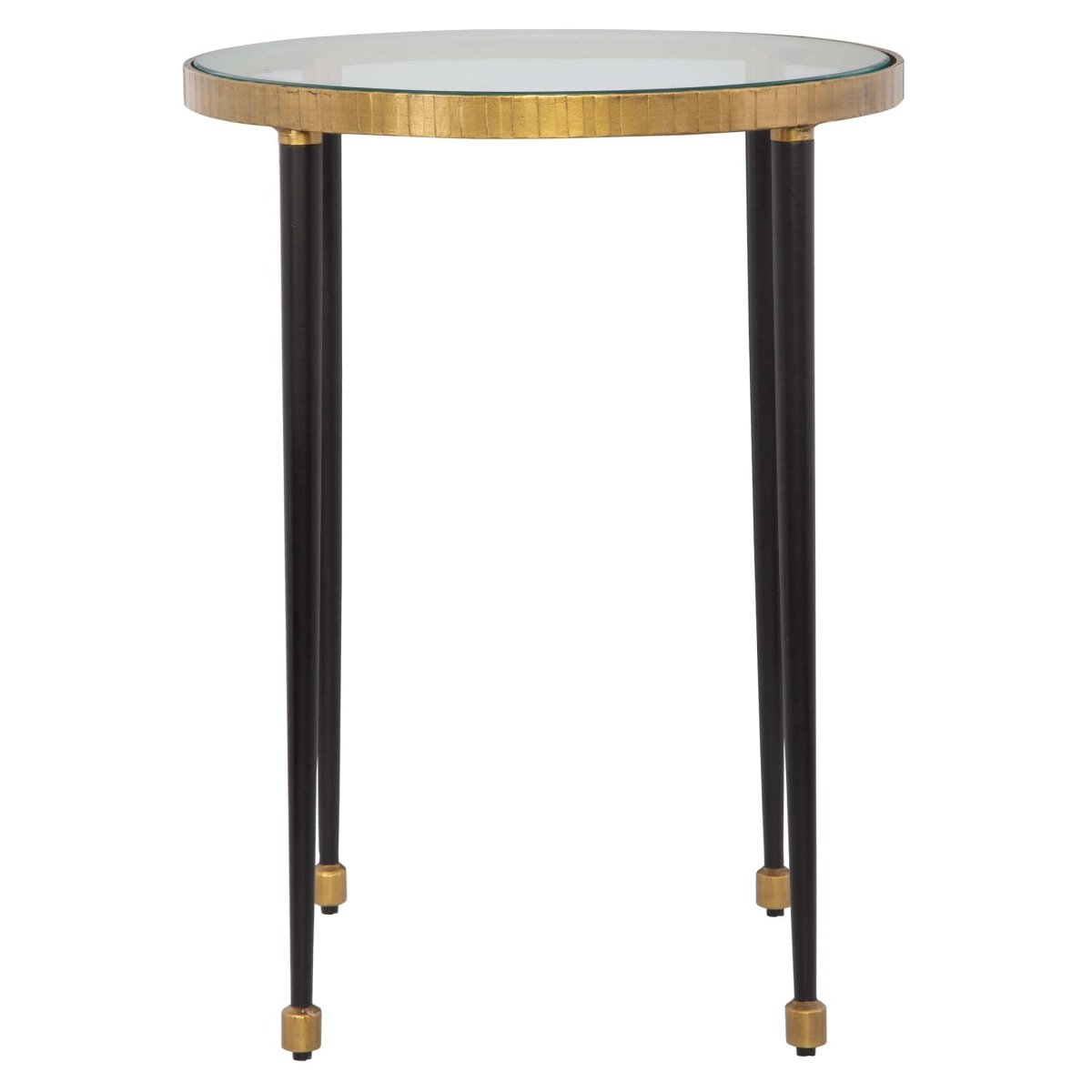 Stiletto Antique Gold Side Table - Uttermost - End Tables by Modest Hut