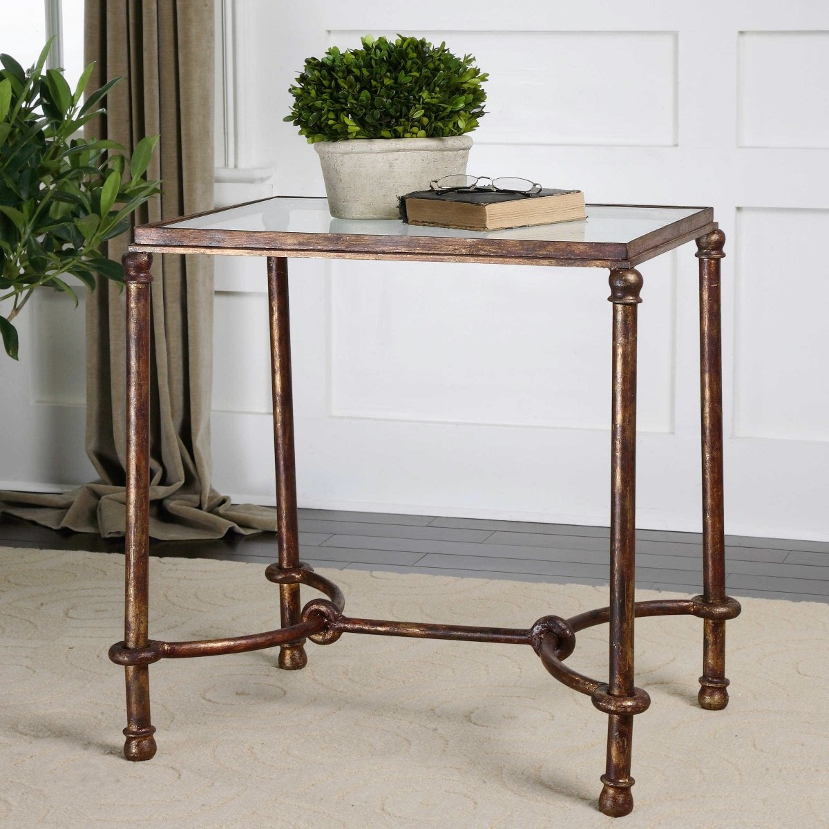 Warring Iron End Table - Uttermost - End Tables by Modest Hut