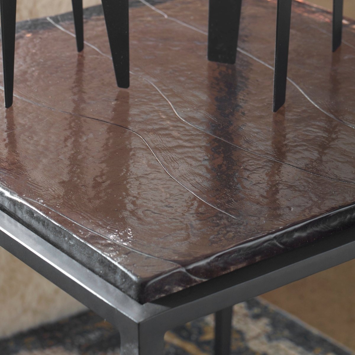 Wavelet Iron Side Table - Uttermost - End Tables by Modest Hut