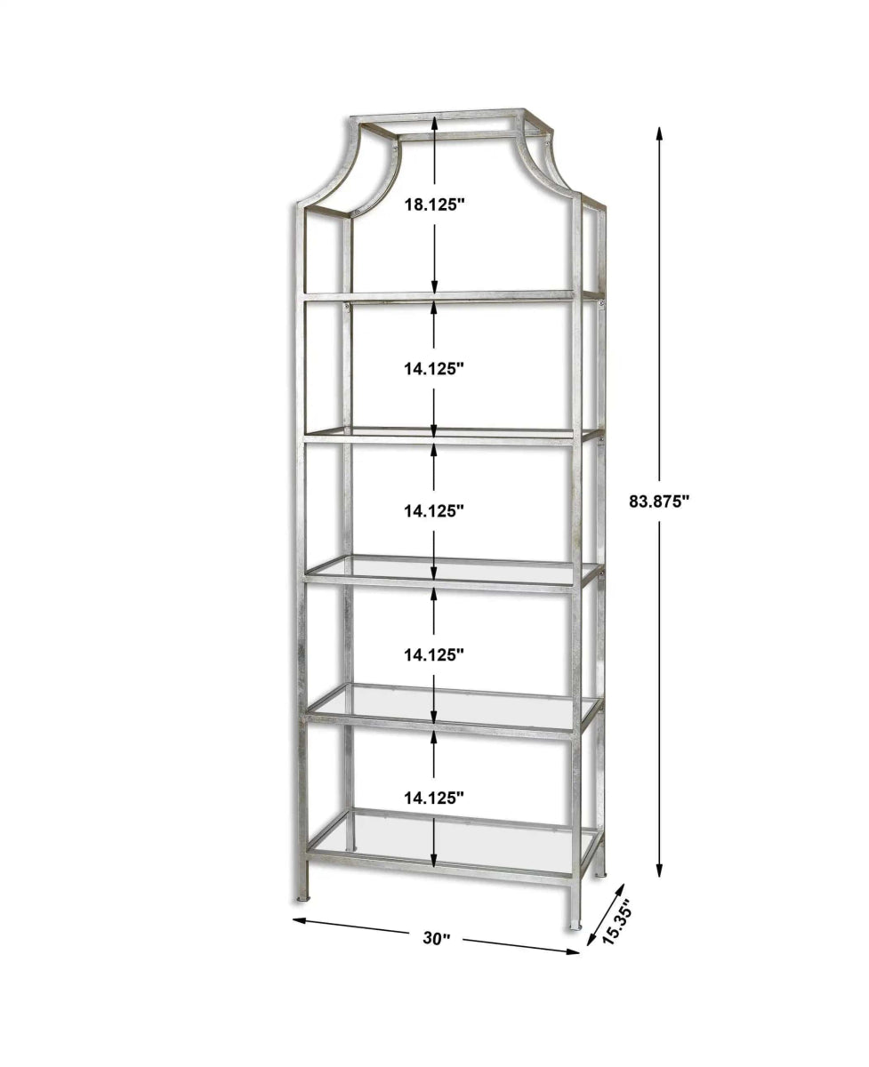 Aurelie Silver Etagere - Uttermost - Etageres by Modest Hut