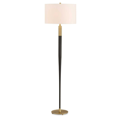 Stowe Satin Black Floor Lamp - Uttermost - Floor Lamp by Modest Hut
