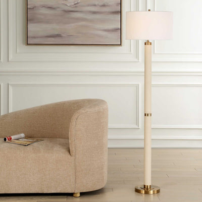 Wessex White Floor Lamp - Uttermost - Floor Lamp by Modest Hut