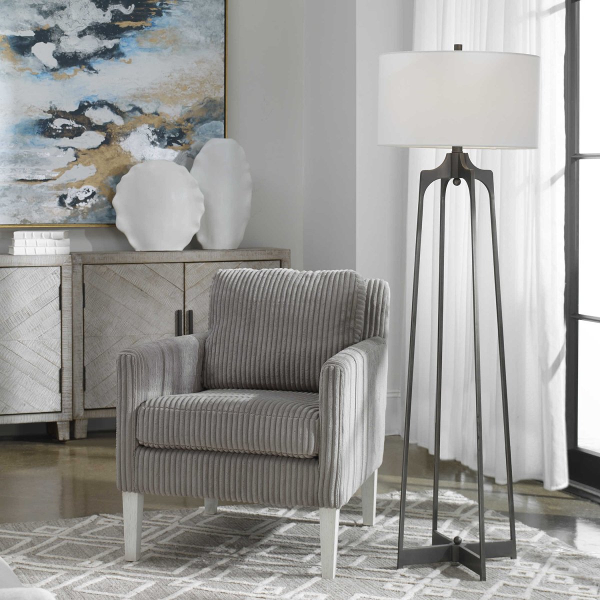 Adrian Modern Floor Lamp - Uttermost - Floor Lamps by Modest Hut