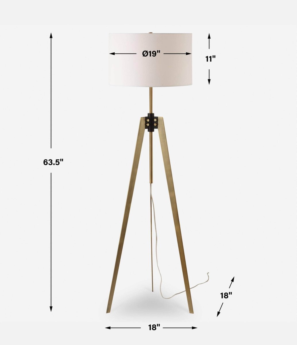 Anchorage Tri - pod Floor Lamp - Uttermost - Floor Lamps by Modest Hut