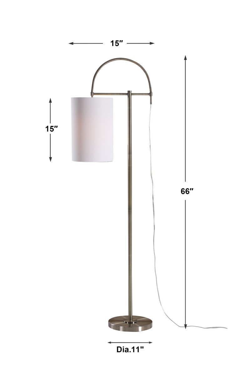 Antique Brass Arc Floor Lamp - Uttermost - Floor Lamps by Modest Hut
