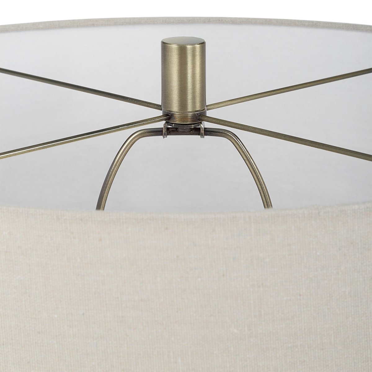 Antique Brass Floor Lamp with Knurling - Uttermost - Floor Lamps by Modest Hut