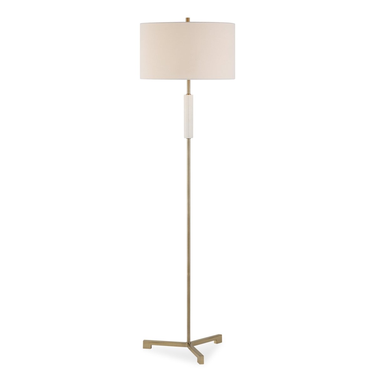 Antique Brass Floor Lamp with White Marble - Uttermost - Floor Lamps by Modest Hut