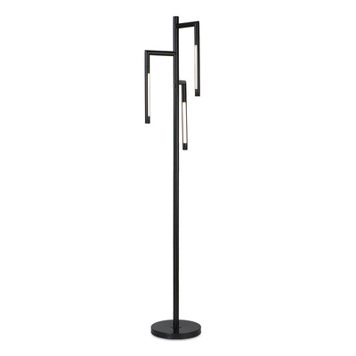 Black LED Rotating Arm Floor Lamp - Uttermost - Floor Lamps by Modest Hut