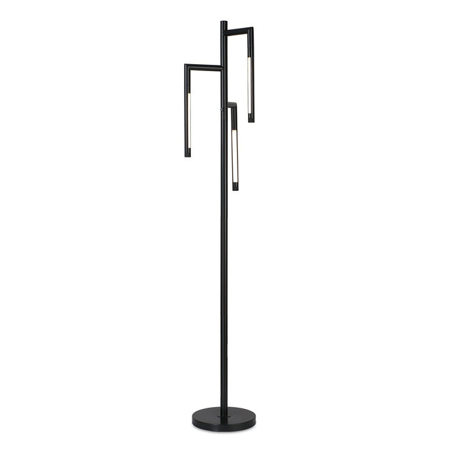 Black LED Rotating Arm Floor Lamp - Uttermost - Floor Lamps by Modest Hut