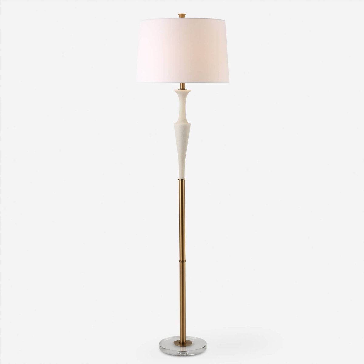 Colette White Stone Floor Lamp - Uttermost - Floor Lamps by Modest Hut