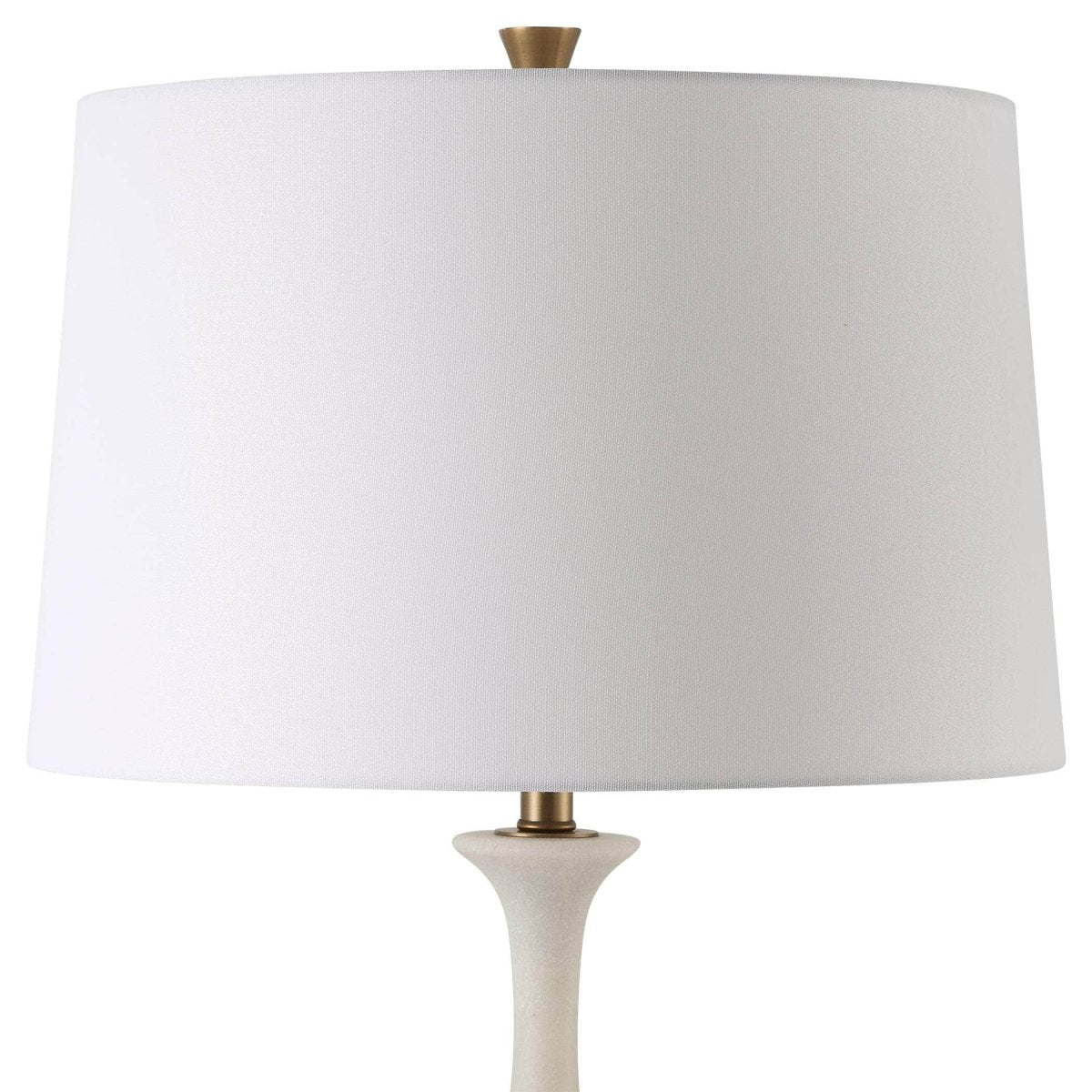 Colette White Stone Floor Lamp - Uttermost - Floor Lamps by Modest Hut