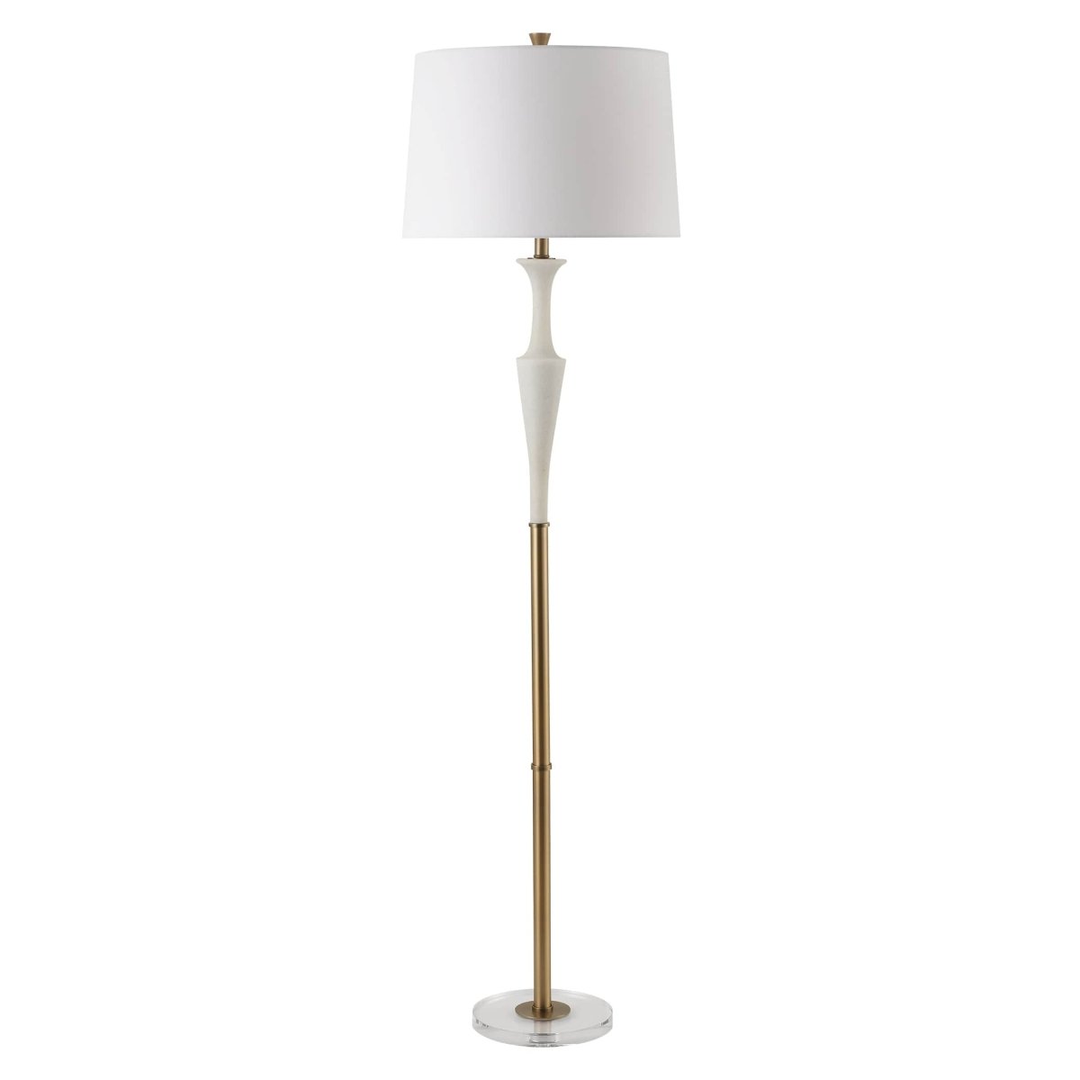 Colette White Stone Floor Lamp - Uttermost - Floor Lamps by Modest Hut