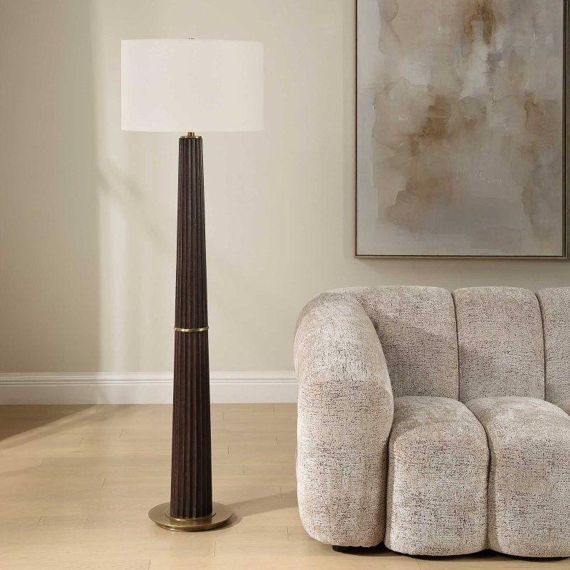 Forage Dark Oak Floor Lamp - Floor Lamps