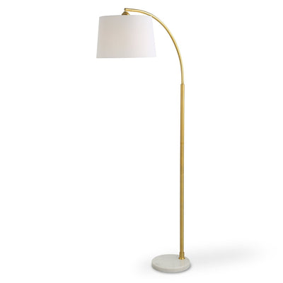 Gold Arc Floor Lamp with Marble Base - Uttermost - Floor Lamps by Modest Hut