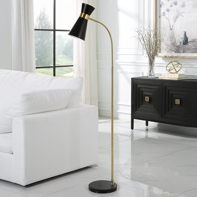 Gold Desk Lamp with Pivoting Shade - Uttermost - Floor Lamps by Modest Hut