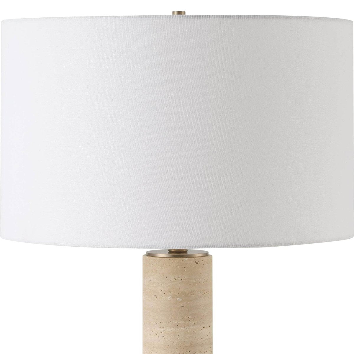 Knox Travertine Floor Lamp - Uttermost - Floor Lamps by Modest Hut