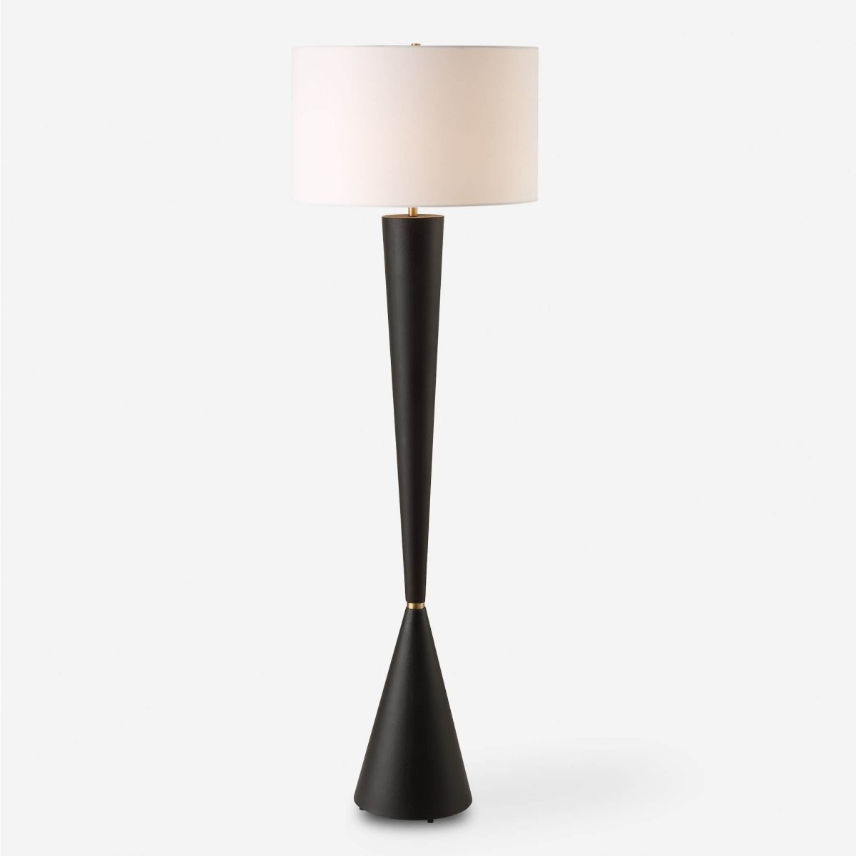 Layla Black Tapered Floor Lamp - Uttermost - Floor Lamps by Modest Hut