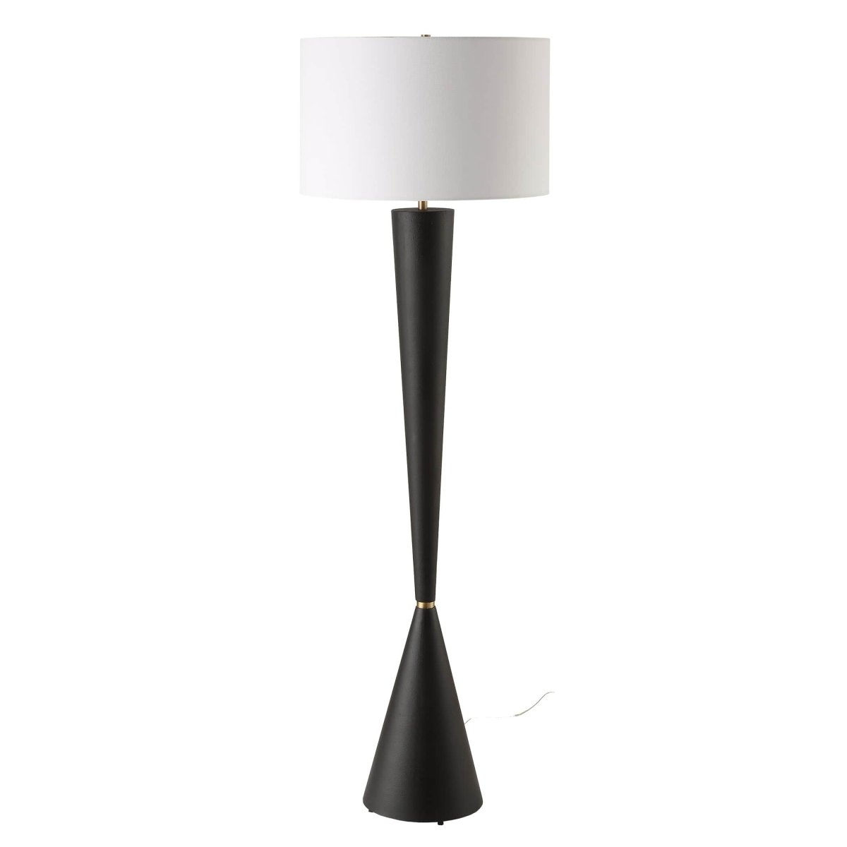 Layla Black Tapered Floor Lamp - Uttermost - Floor Lamps by Modest Hut